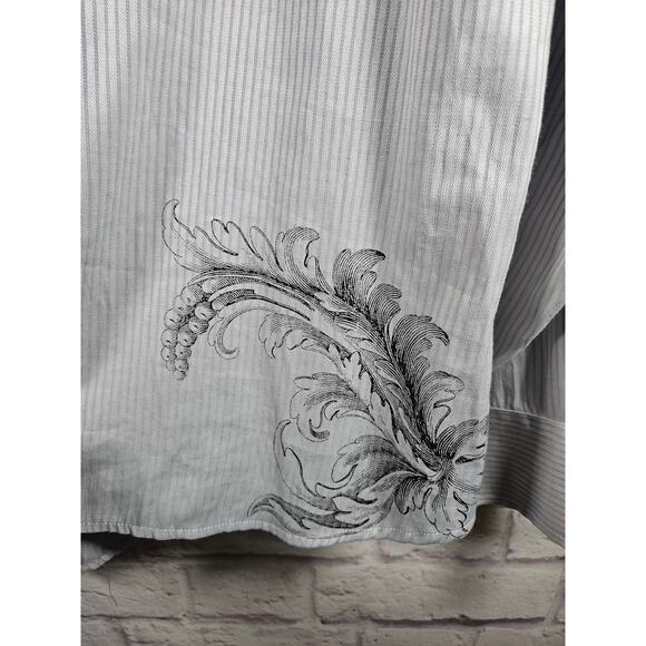 Level Ten Men's Long Sleeve Button Down Shirt L Grey Print XXL - Picture 7 of 8